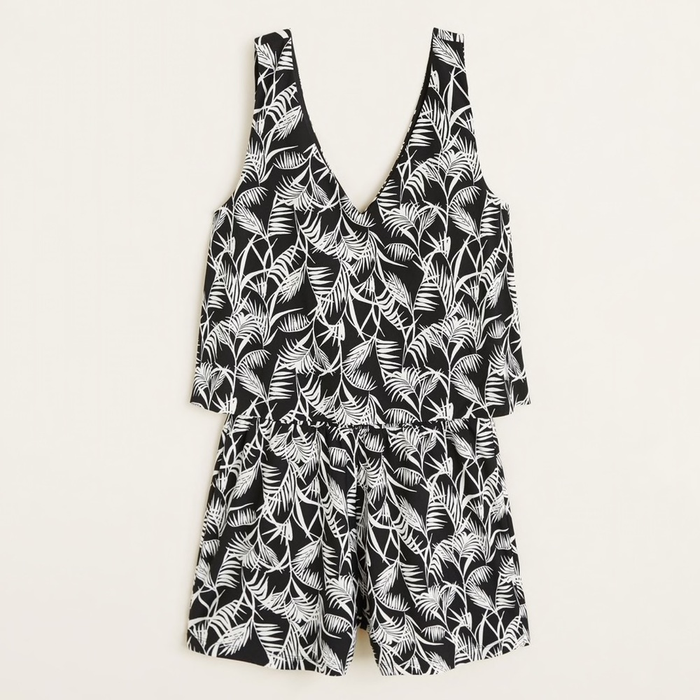 Mango Double-Layer Printed Romper
